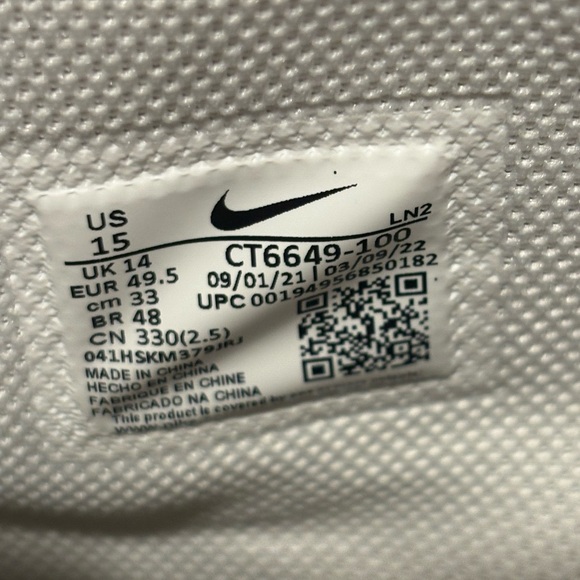 NEW Nike Alpha Menace Pro 3 White Black CT6649-100 Men's Size 15 Fast Shipping - Picture 10 of 10